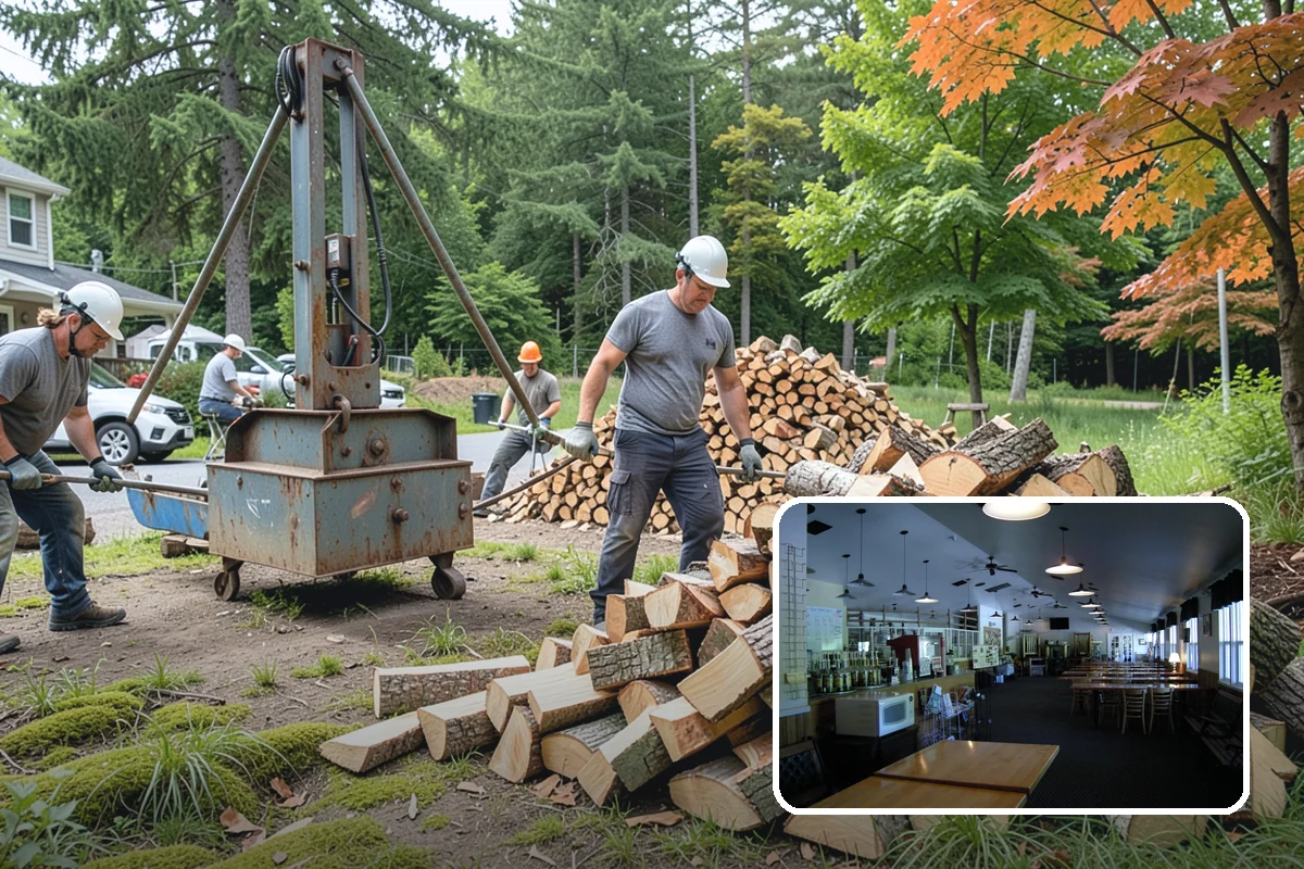 Log Splitting Service in Black Diamond, King County, WA - Turns raw logs into ready-to-stack firewood