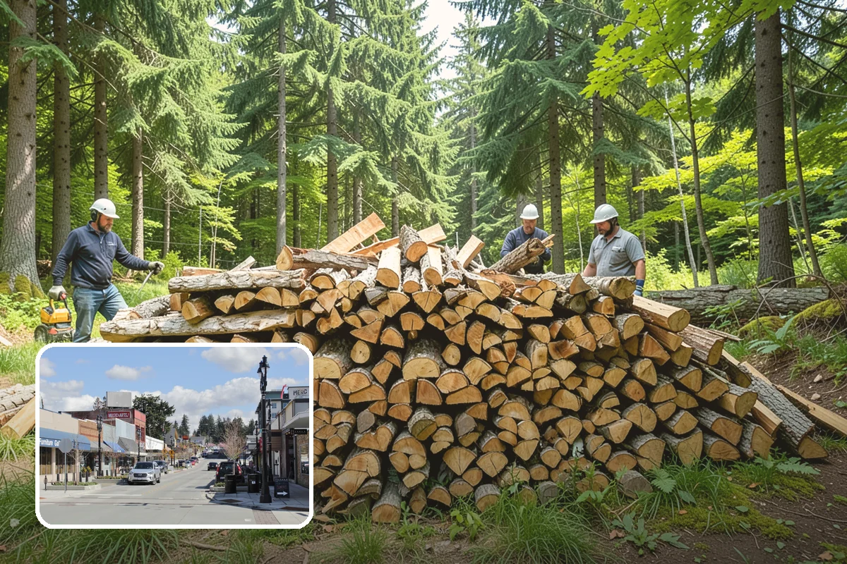 Log Splitting Service in Bothell, King County, WA - Turns raw logs into ready-to-stack firewood