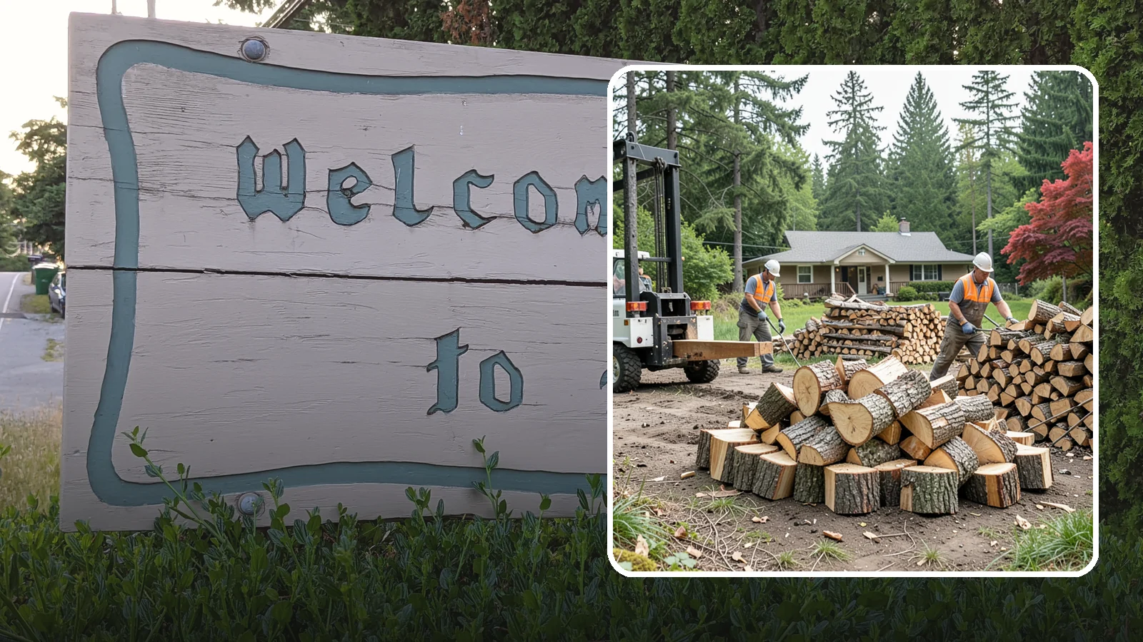 Log Splitting Service in Brier, Snohomish County, WA - We bring the equipment and crew to split your logs into clean, stackable firewood right where they sit.