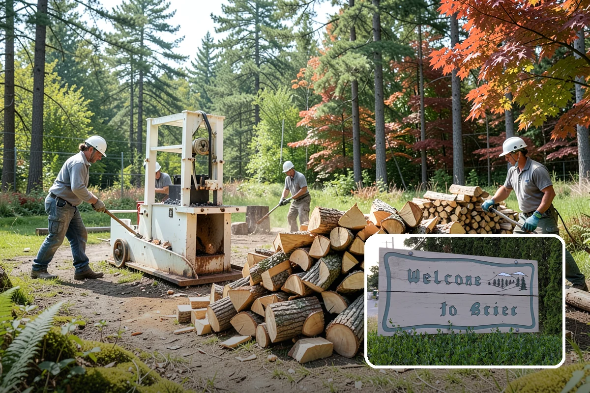 Log Splitting Service in Brier, Snohomish County, WA - Turns raw logs into ready-to-stack firewood