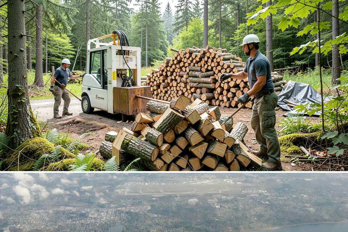 Log Splitting Service in Burien, King County, WA - Fall and winter are popular for processing wood you plan to burn soon, while spring splitting sets up summer seasoning.