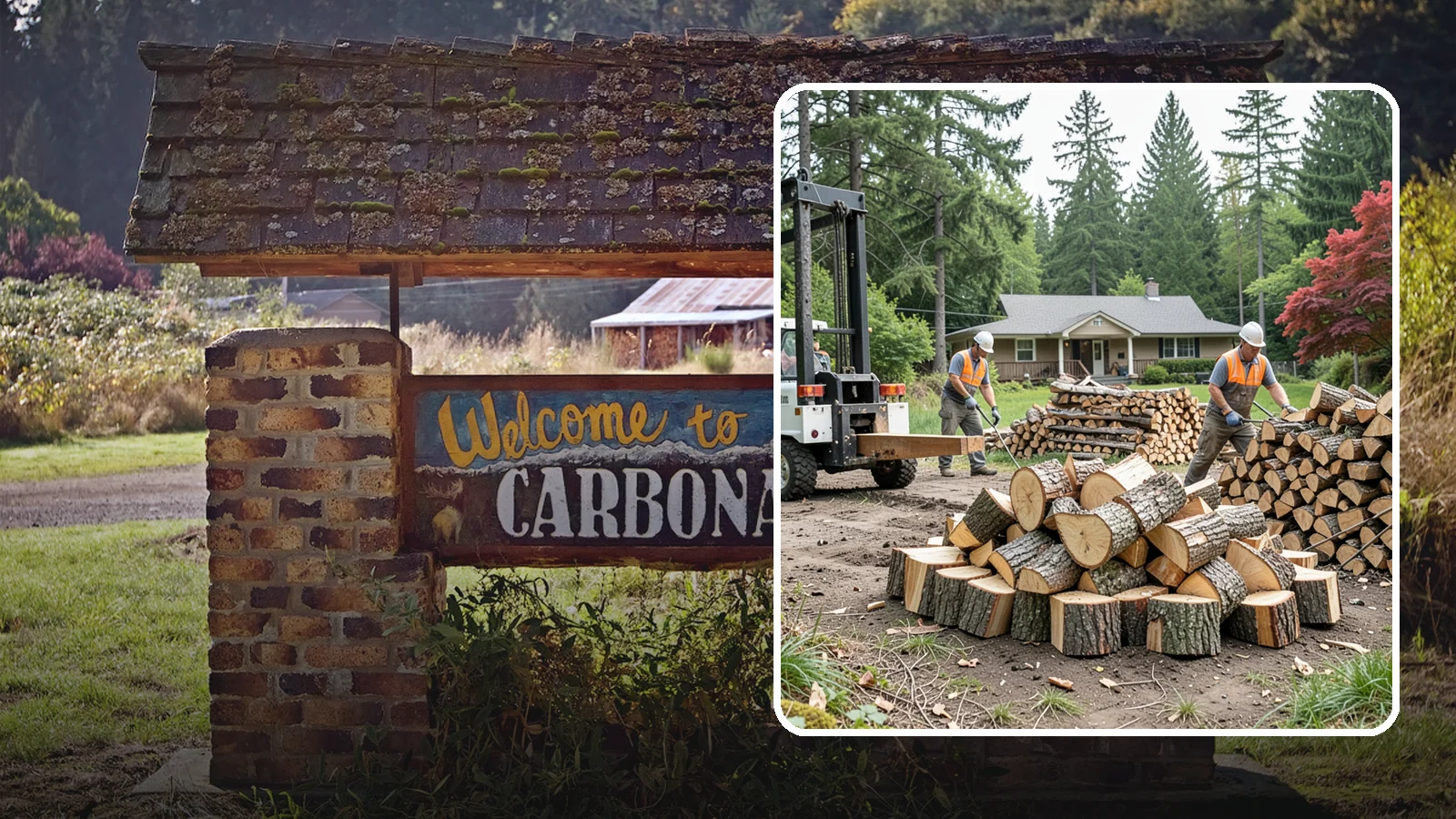 Log Splitting Service in Carbonado, Pierce County, WA - We bring the equipment and crew to split your logs into clean, stackable firewood right where they sit.