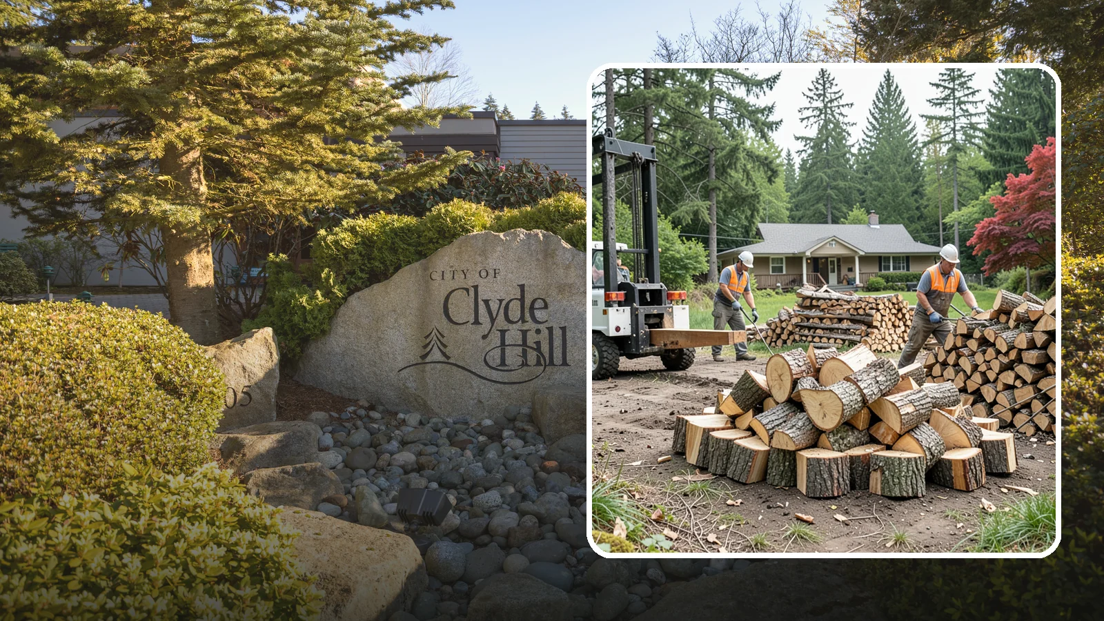Log Splitting Service in Clyde Hill, King County, WA - We bring the equipment and crew to split your logs into clean, stackable firewood right where they sit.