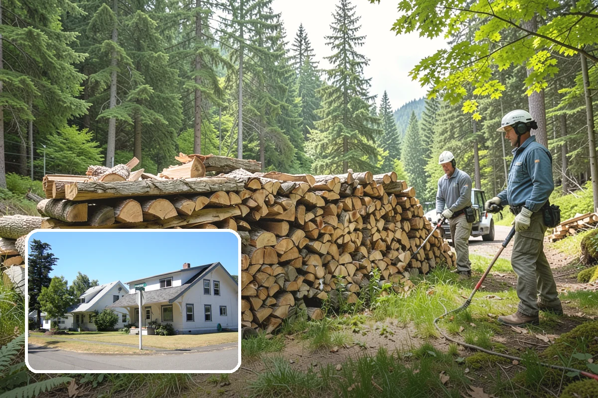 Log Splitting Service in DuPont, Pierce County, WA - Turns raw logs into ready-to-stack firewood