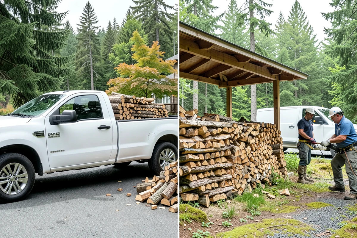 Log Splitting Service in DuPont, Pierce County, WA - Assess the logs and confirm the split size you want