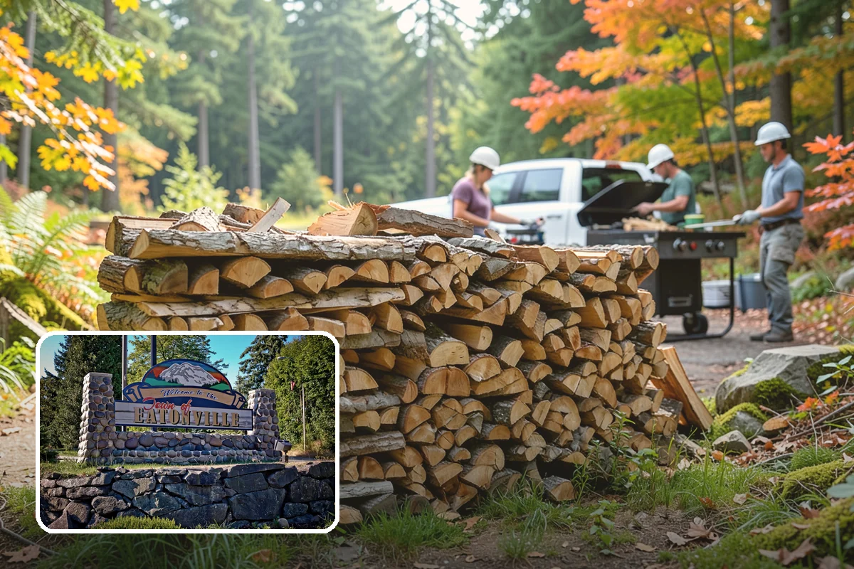 Log Splitting Service in Eatonville, WA - Turns raw logs into ready-to-stack firewood