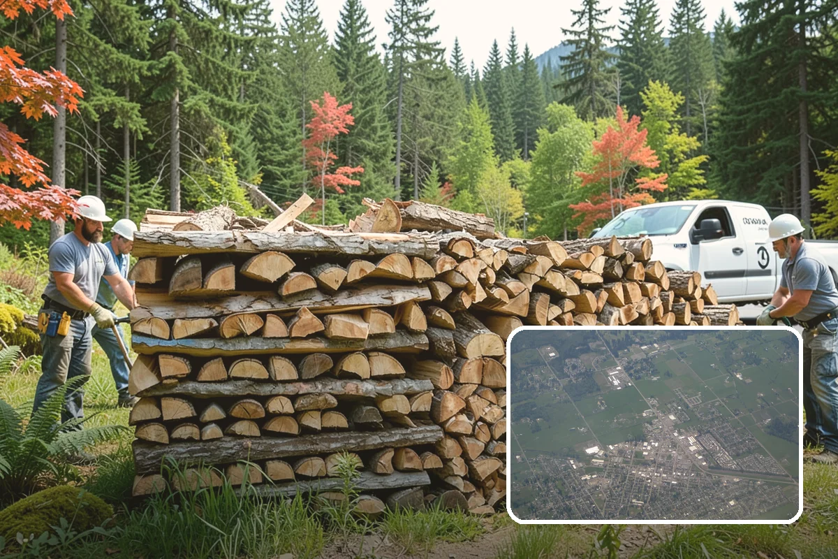 Log Splitting Service in Enumclaw, King County, WA - Turns raw logs into ready-to-stack firewood