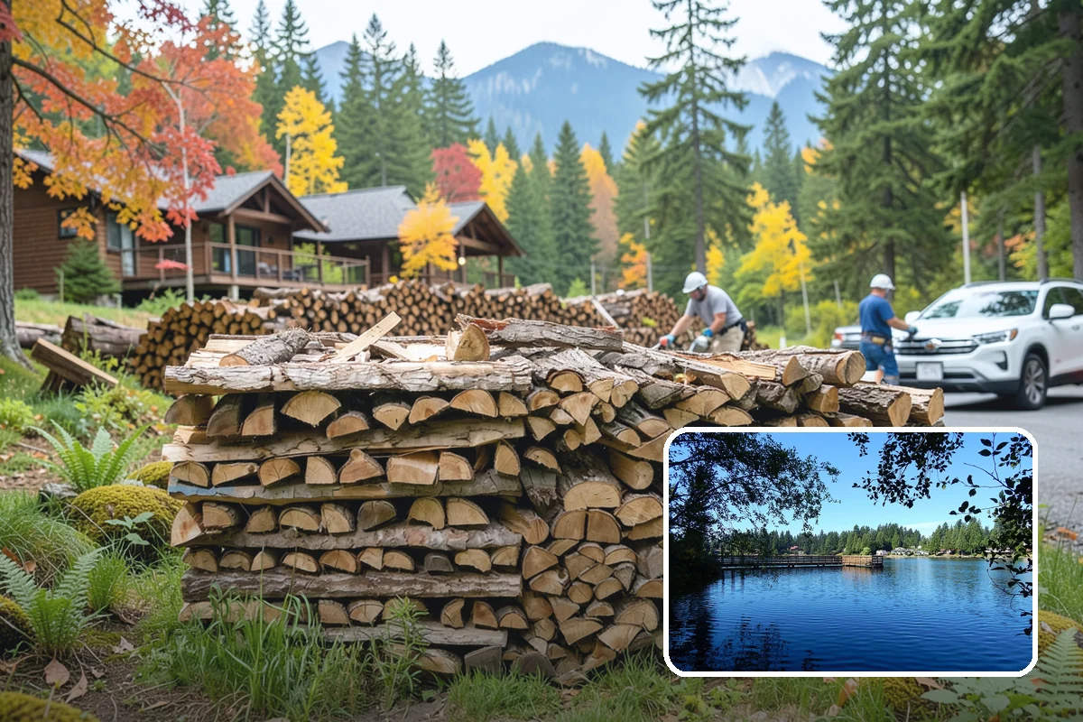 Log Splitting Service in Federal Way, King County, WA - Turns raw logs into ready-to-stack firewood