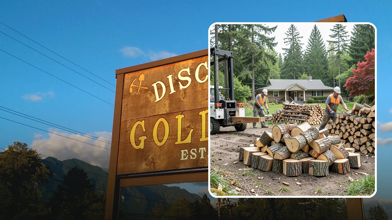 Log Splitting Service in Gold Bar, Snohomish County, WA - We bring the equipment and crew to split your logs into clean, stackable firewood right where they sit.