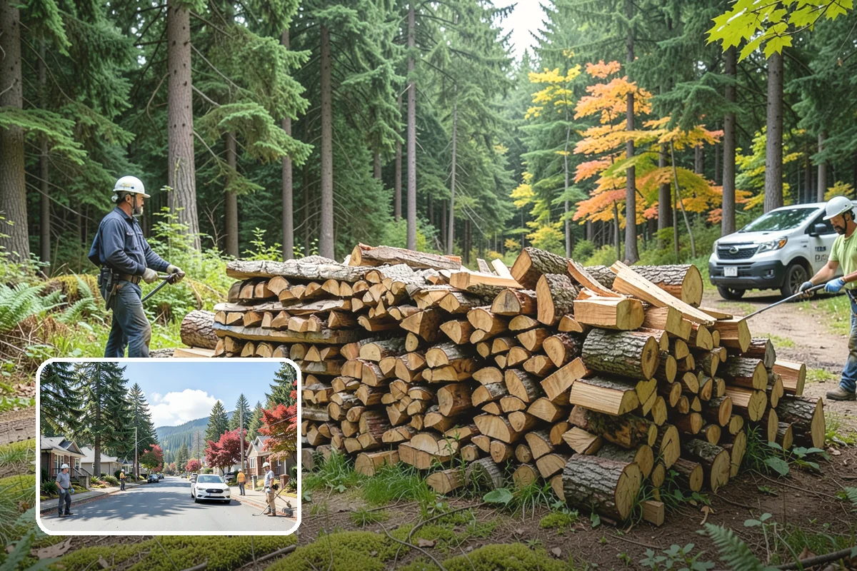 Log Splitting Service in Hunts Point, King County, WA - Turns raw logs into ready-to-stack firewood