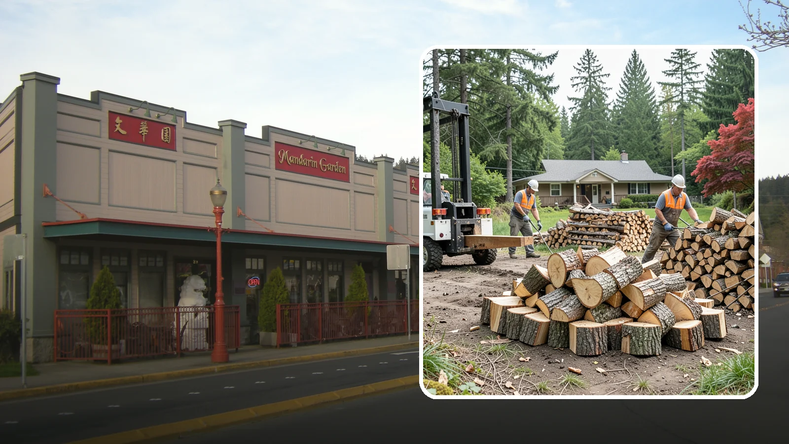 Log Splitting Service in Issaquah, King County, WA - We bring the equipment and crew to split your logs into clean, stackable firewood right where they sit.