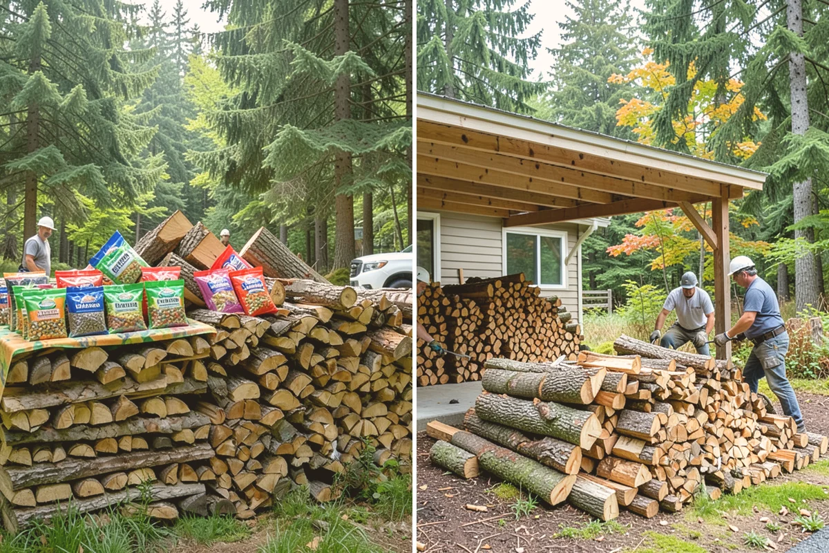 Log Splitting Service in Langley, Island County, WA - Assess the logs and confirm the split size you want