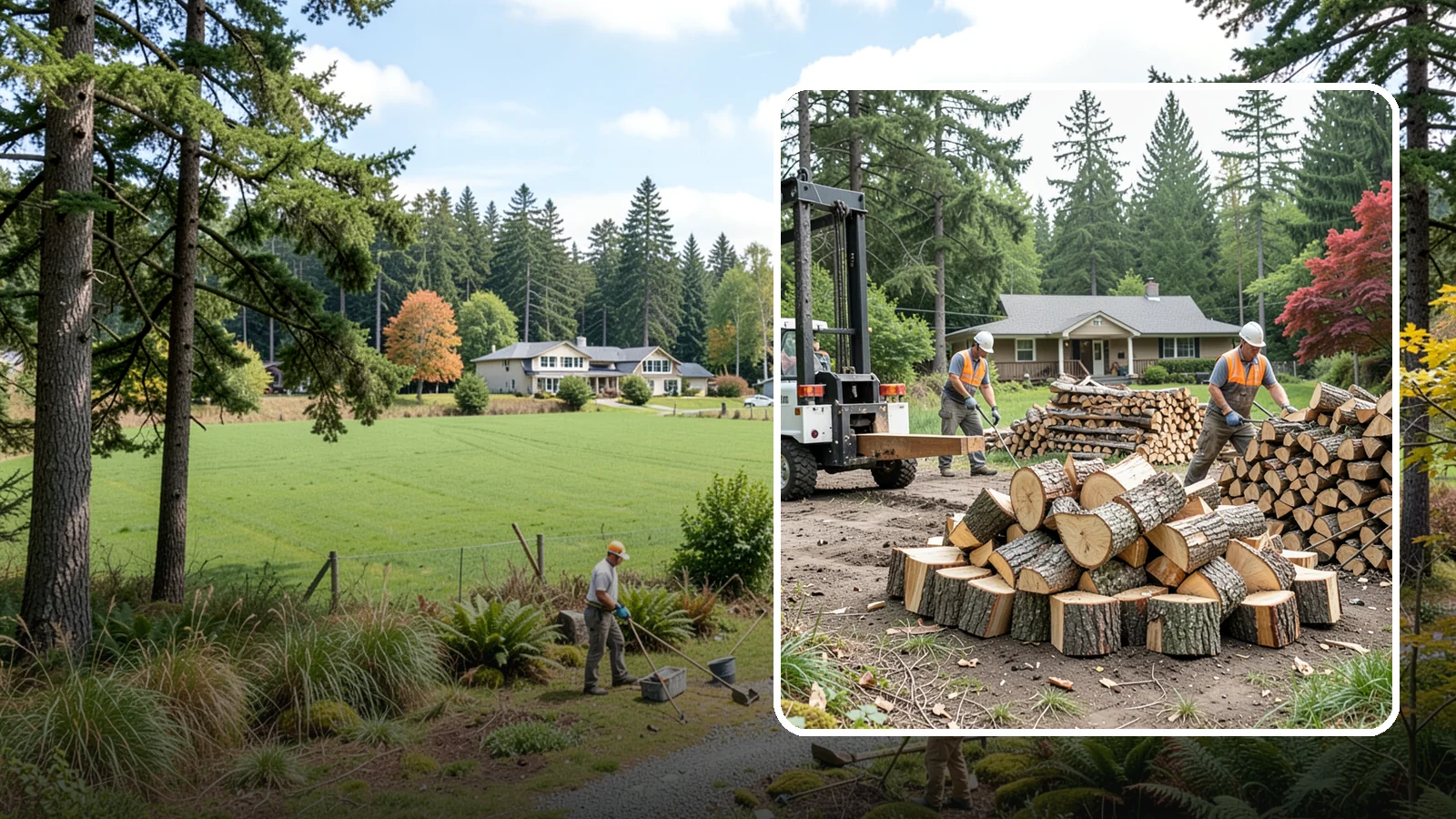 Log Splitting Service in Lyman, WA - We bring the equipment and crew to split your logs into clean, stackable firewood right where they sit.