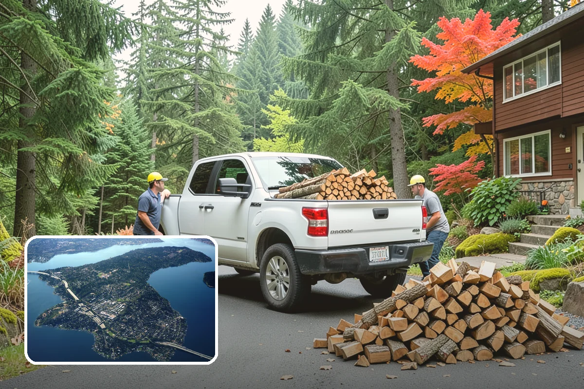 Log Splitting Service in Mercer Island, King County, WA - Turns raw logs into ready-to-stack firewood