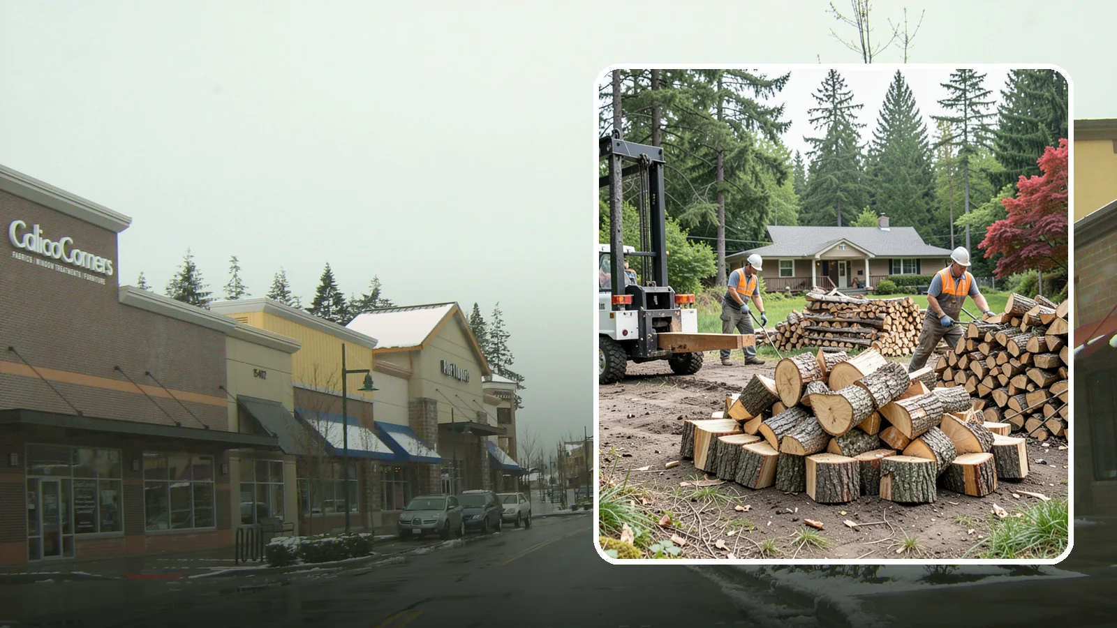 Log Splitting Service in Mill Creek, Snohomish County, WA - We bring the equipment and crew to split your logs into clean, stackable firewood right where they sit.