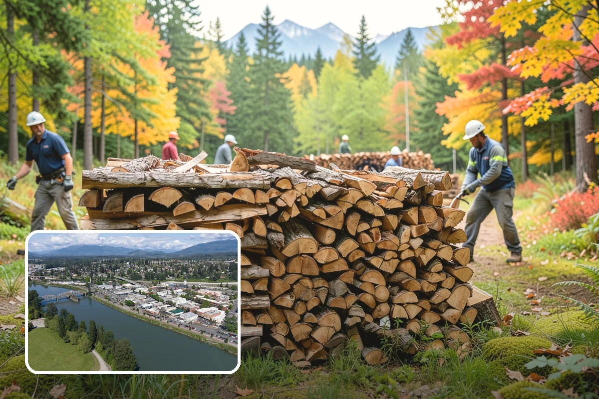 Log Splitting Service in Mount Vernon, WA - Turns raw logs into ready-to-stack firewood