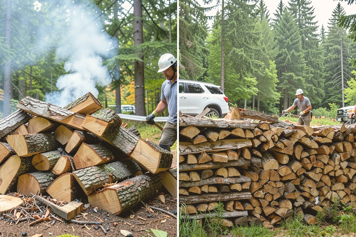 Log Splitting Service in Mount Vernon, WA - Assess the logs and confirm the split size you want