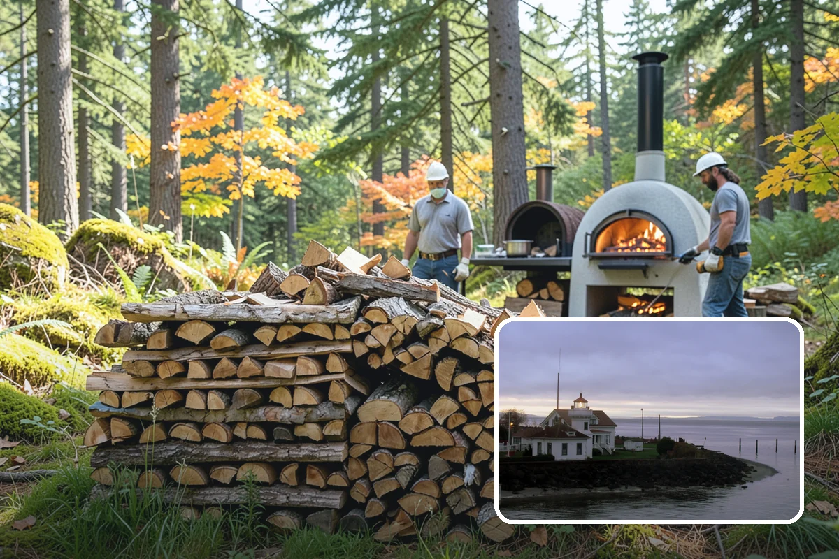 Log Splitting Service in Mukilteo, Snohomish County, WA - Turns raw logs into ready-to-stack firewood
