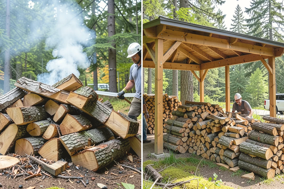 Log Splitting Service in Mukilteo, Snohomish County, WA - Assess the logs and confirm the split size you want