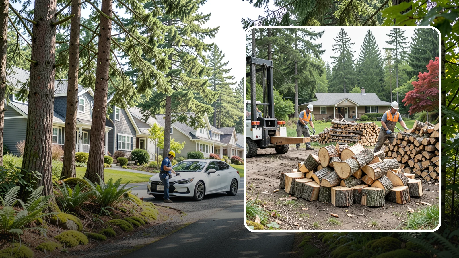 Log Splitting Service in Normandy Park, King County, WA - We bring the equipment and crew to split your logs into clean, stackable firewood right where they sit.