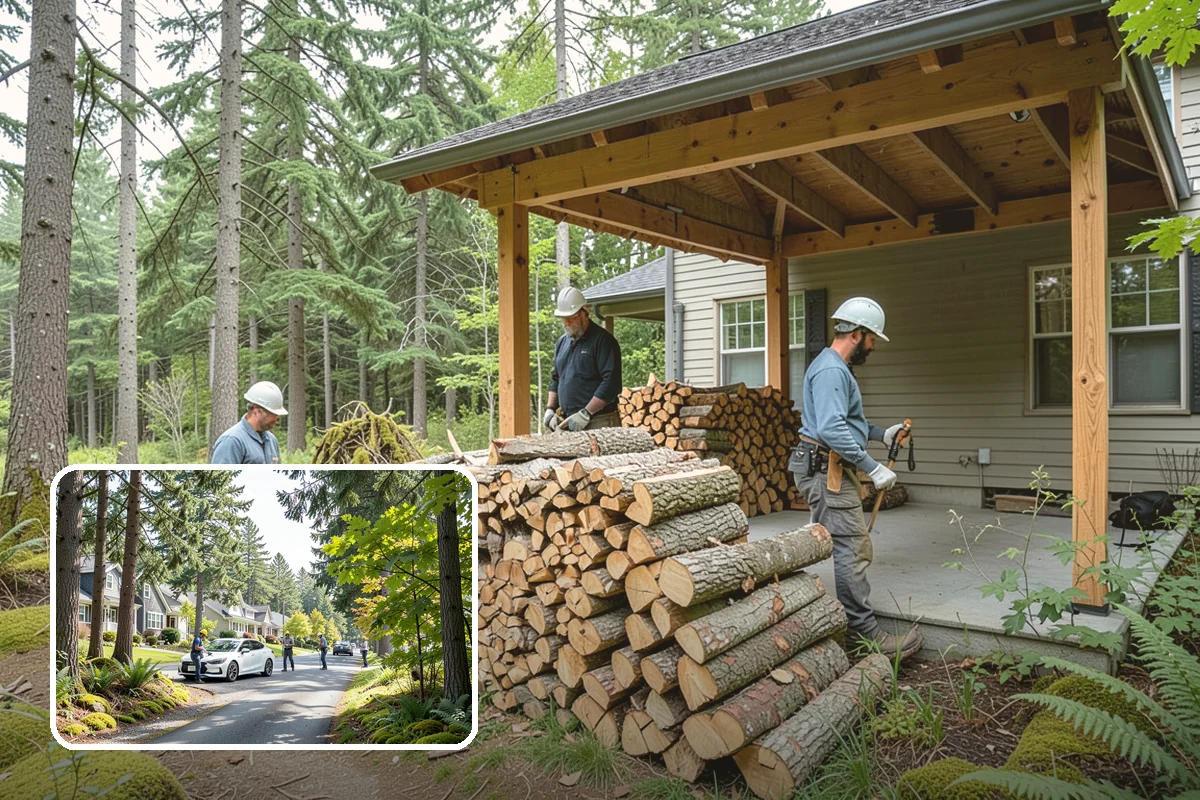 Log Splitting Service in Normandy Park, King County, WA - Turns raw logs into ready-to-stack firewood
