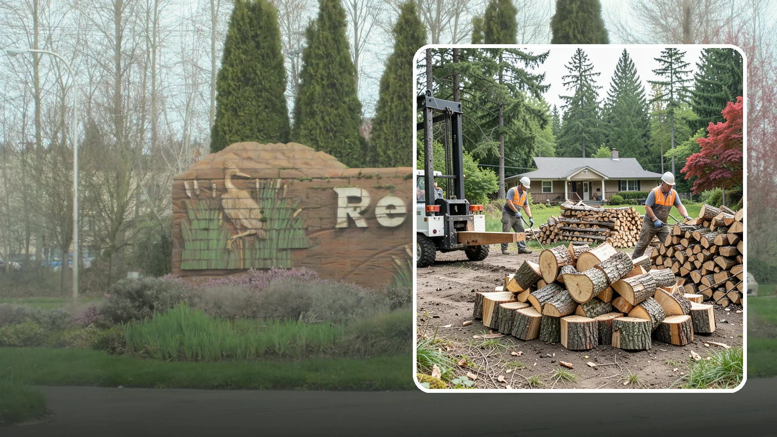 Log Splitting Service in Renton, King County, WA - We bring the equipment and crew to split your logs into clean, stackable firewood right where they sit.