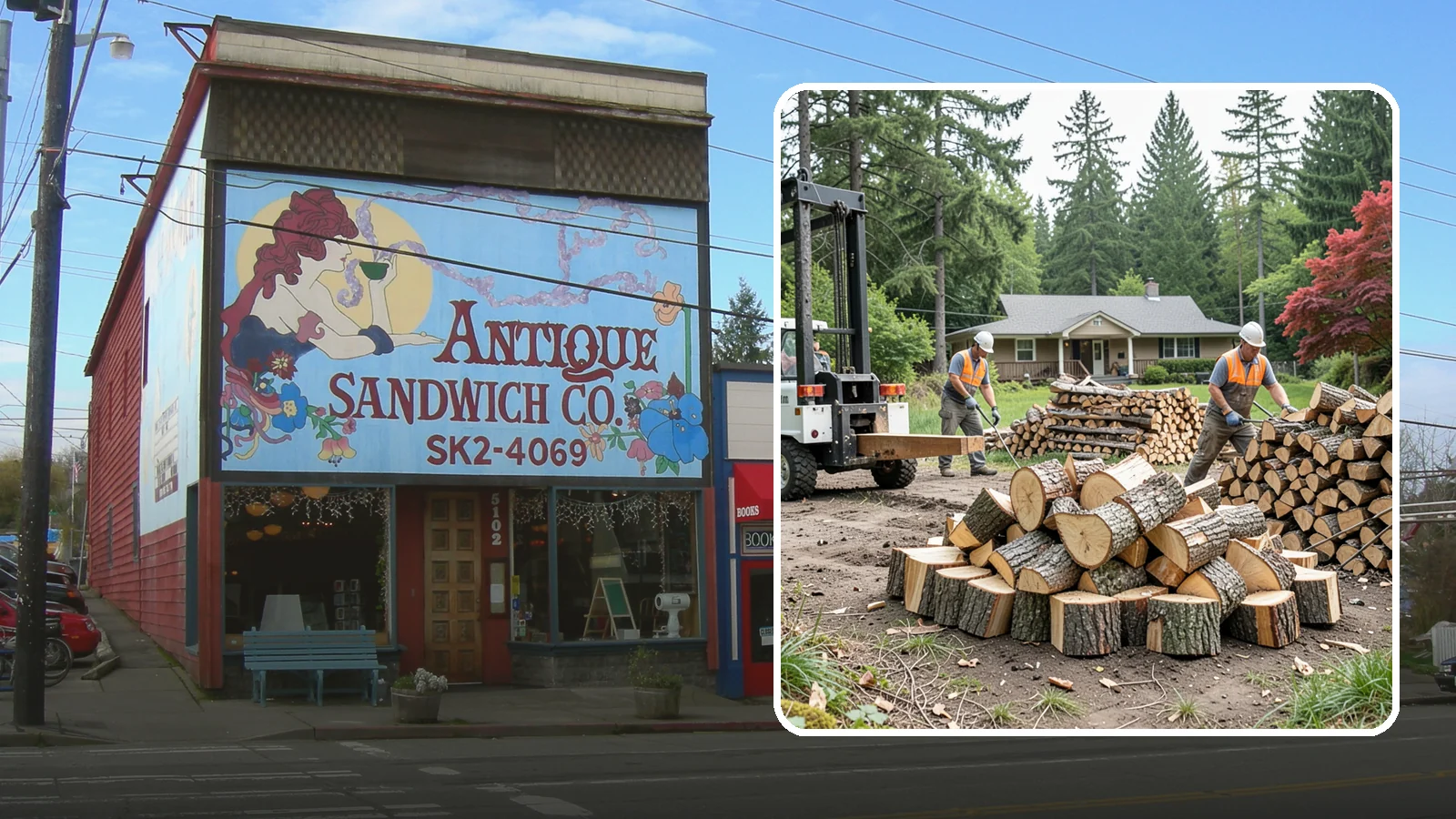 Log Splitting Service in Ruston, Pierce County, WA - We bring the equipment and crew to split your logs into clean, stackable firewood right where they sit.