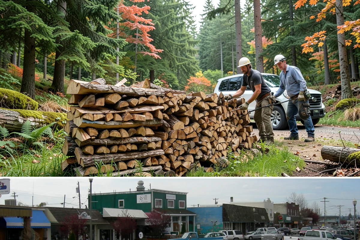 Log Splitting Service in Stanwood, Snohomish County, WA - Fall and winter are popular for processing wood you plan to burn soon, while spring splitting sets up summer seasoning.