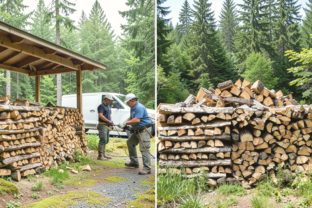 Log Splitting Service in Steilacoom, Pierce County, WA - Assess the logs and confirm the split size you want
