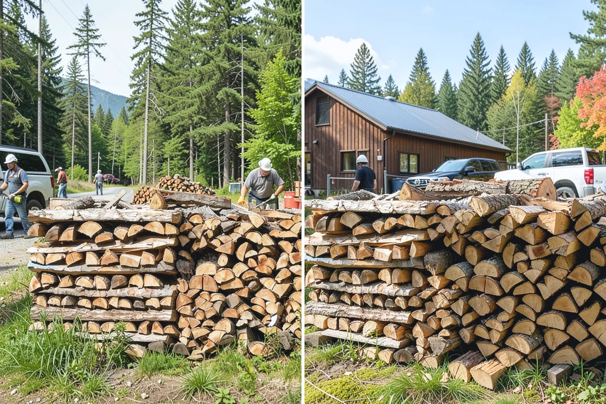 Log Splitting Service in Woodinville, King County, WA - Assess the logs and confirm the split size you want