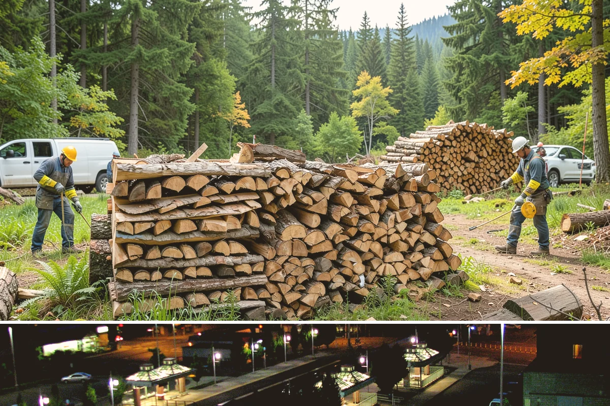 Log Splitting in Auburn, King County, WA - Splitting in spring or early summer gives the wood a full season to dry before cold weather.