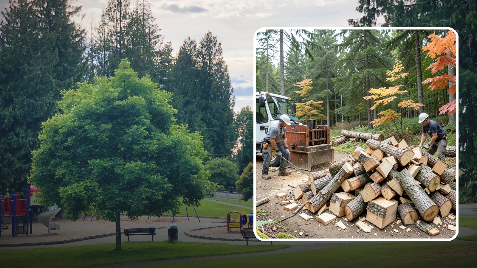 Log Splitting in Bonney Lake, Pierce County, WA - We split logs and rounds into finished firewood sized for your stove or fire pit.