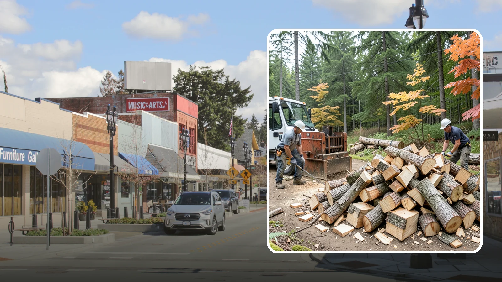 Log Splitting in Bothell, King County, WA - We split logs and rounds into finished firewood sized for your stove or fire pit.