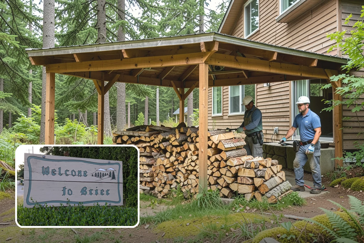 Log Splitting in Brier, Snohomish County, WA - Fast splitting with professional equipment