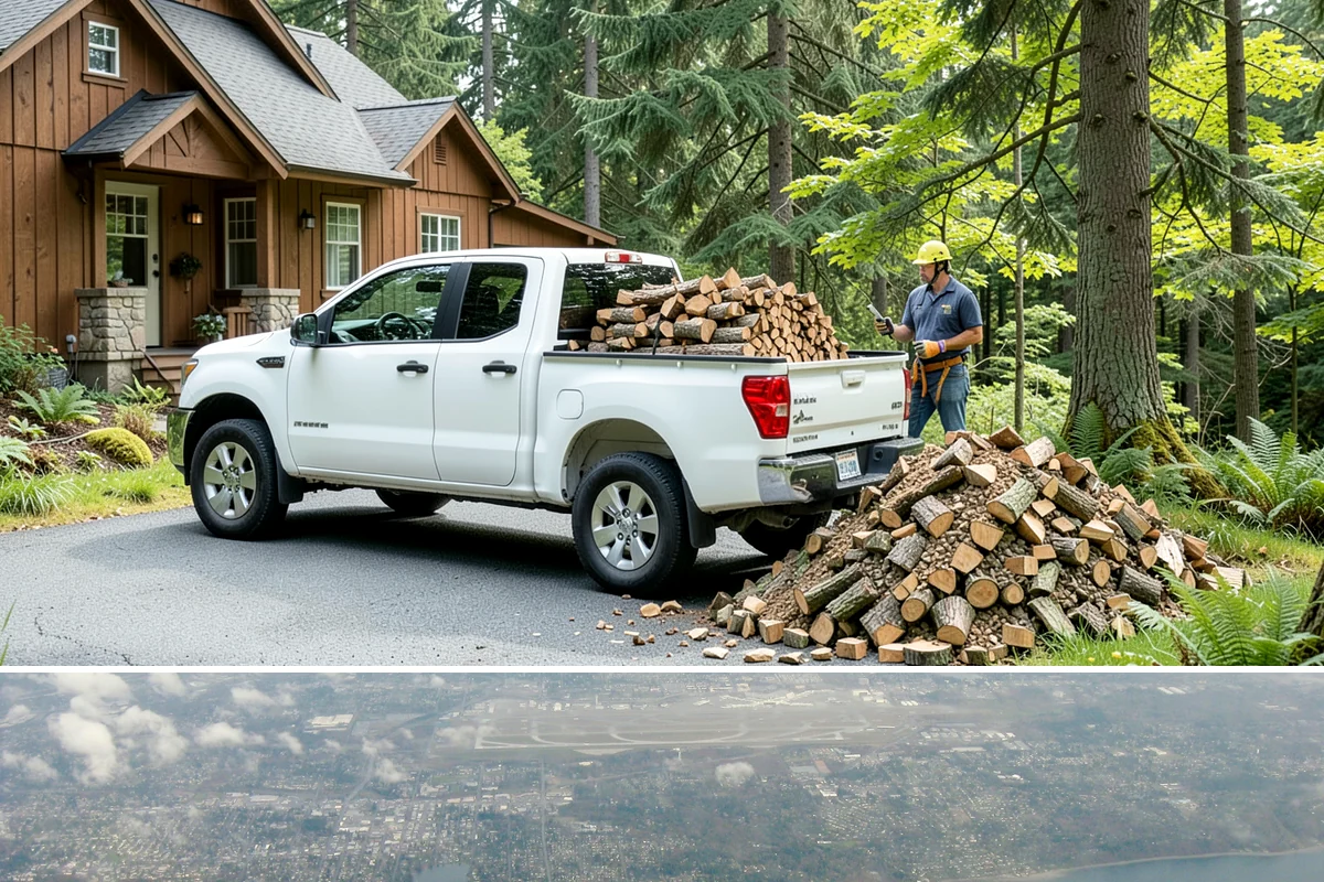 Log Splitting in Burien, King County, WA - Splitting in spring or early summer gives the wood a full season to dry before cold weather.