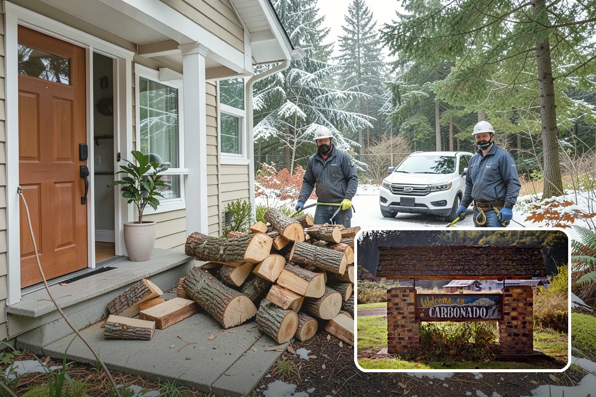 Log Splitting in Carbonado, Pierce County, WA - Fast splitting with professional equipment