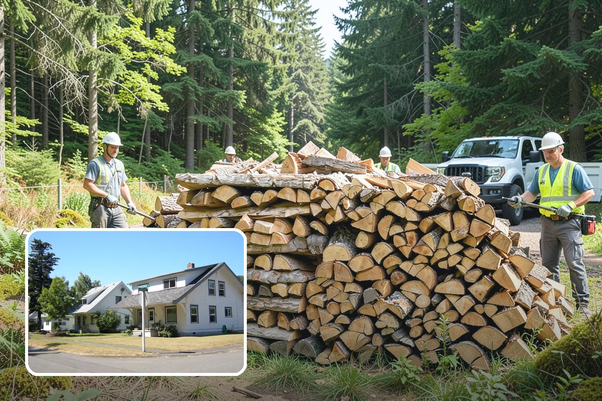 Log Splitting in DuPont, Pierce County, WA - Fast splitting with professional equipment