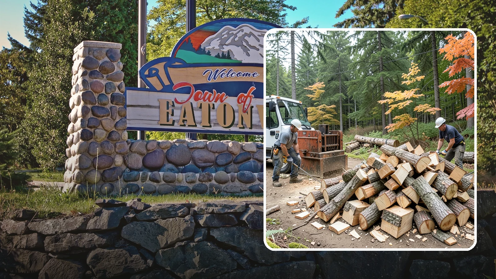 Log Splitting in Eatonville, Pierce County, WA - We split logs and rounds into finished firewood sized for your stove or fire pit.