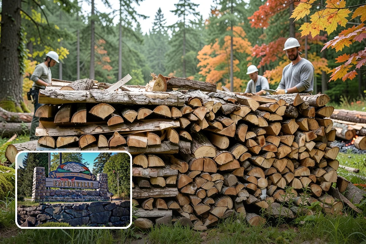 Log Splitting in Eatonville, Pierce County, WA - Fast splitting with professional equipment