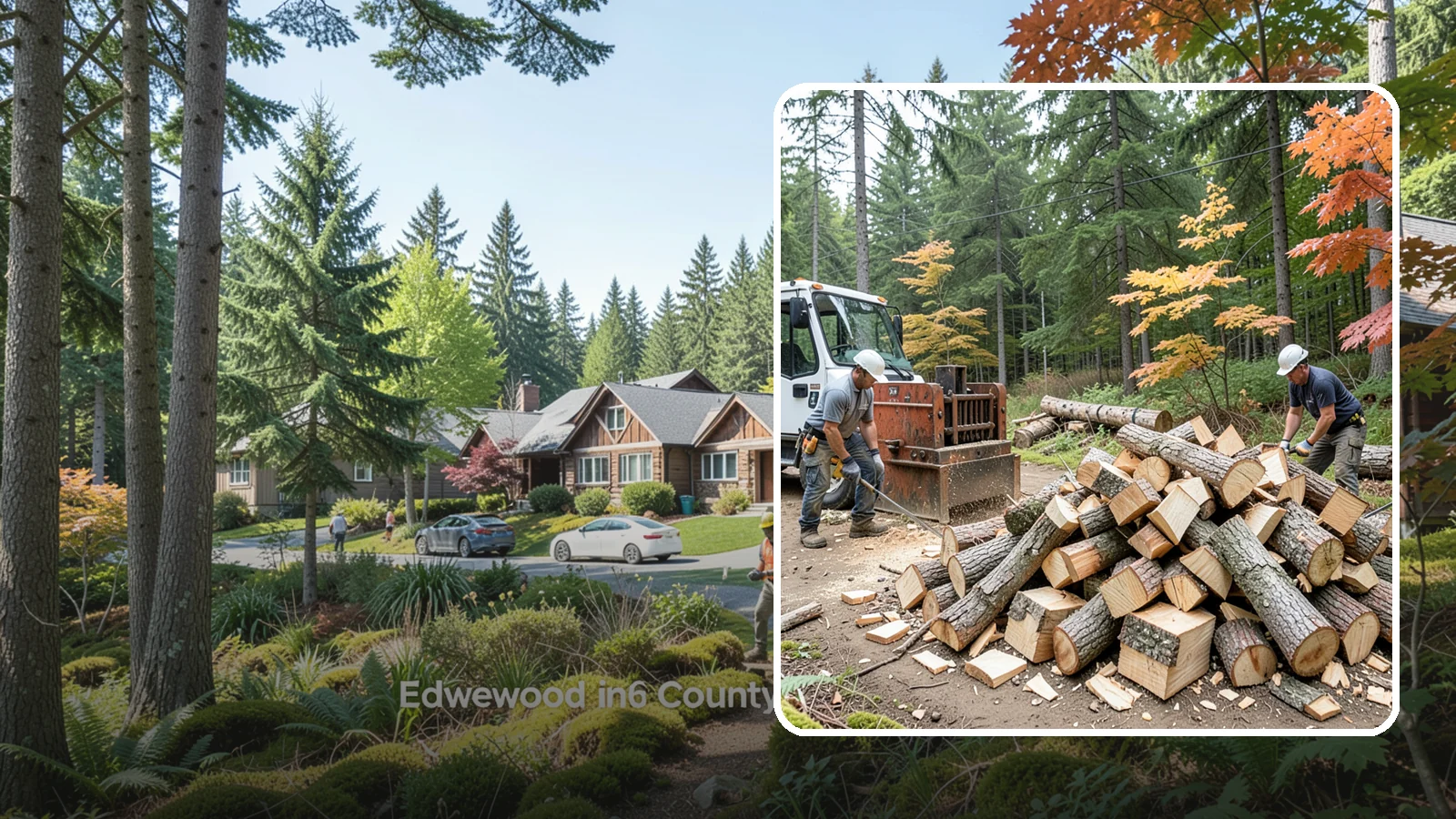 Log Splitting in Edgewood, Pierce County, WA - We split logs and rounds into finished firewood sized for your stove or fire pit.