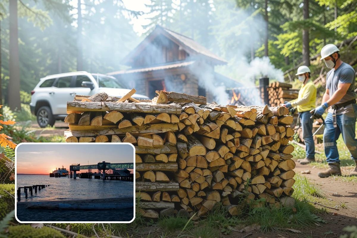 Log Splitting in Edmonds, Snohomish County, WA - Fast splitting with professional equipment