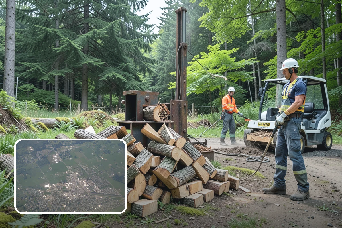 Log Splitting in Enumclaw, King County, WA - Fast splitting with professional equipment