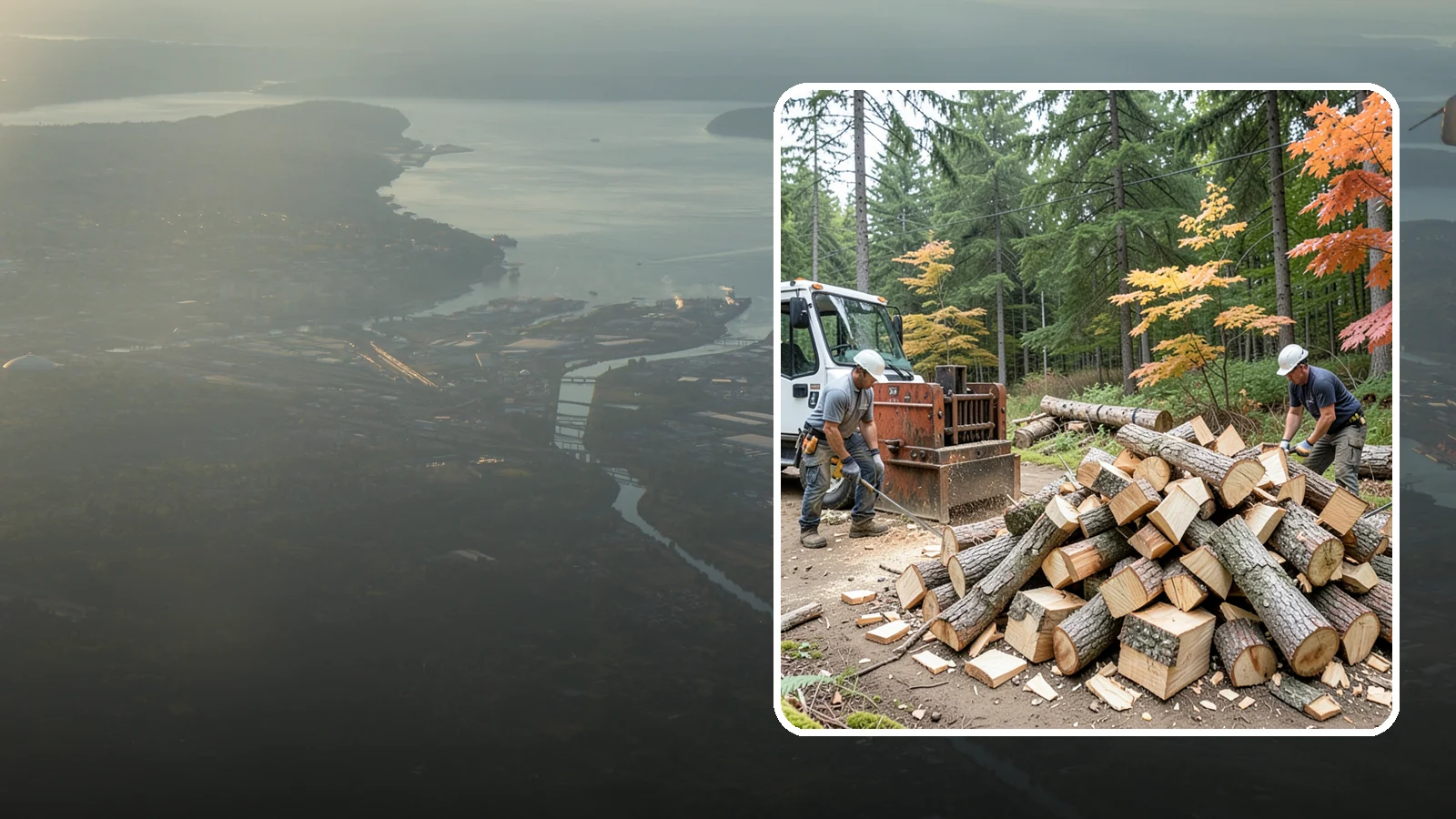 Log Splitting in Fife, Pierce County, WA - We split logs and rounds into finished firewood sized for your stove or fire pit.