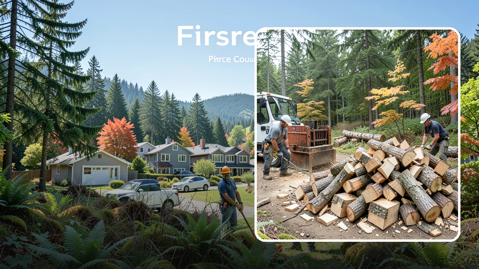 Log Splitting in Fircrest, Pierce County, WA - We split logs and rounds into finished firewood sized for your stove or fire pit.