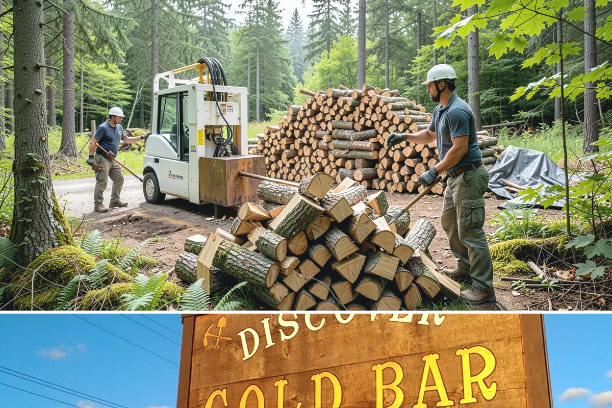 Log Splitting in Gold Bar, Snohomish County, WA - Splitting in spring or early summer gives the wood a full season to dry before cold weather.