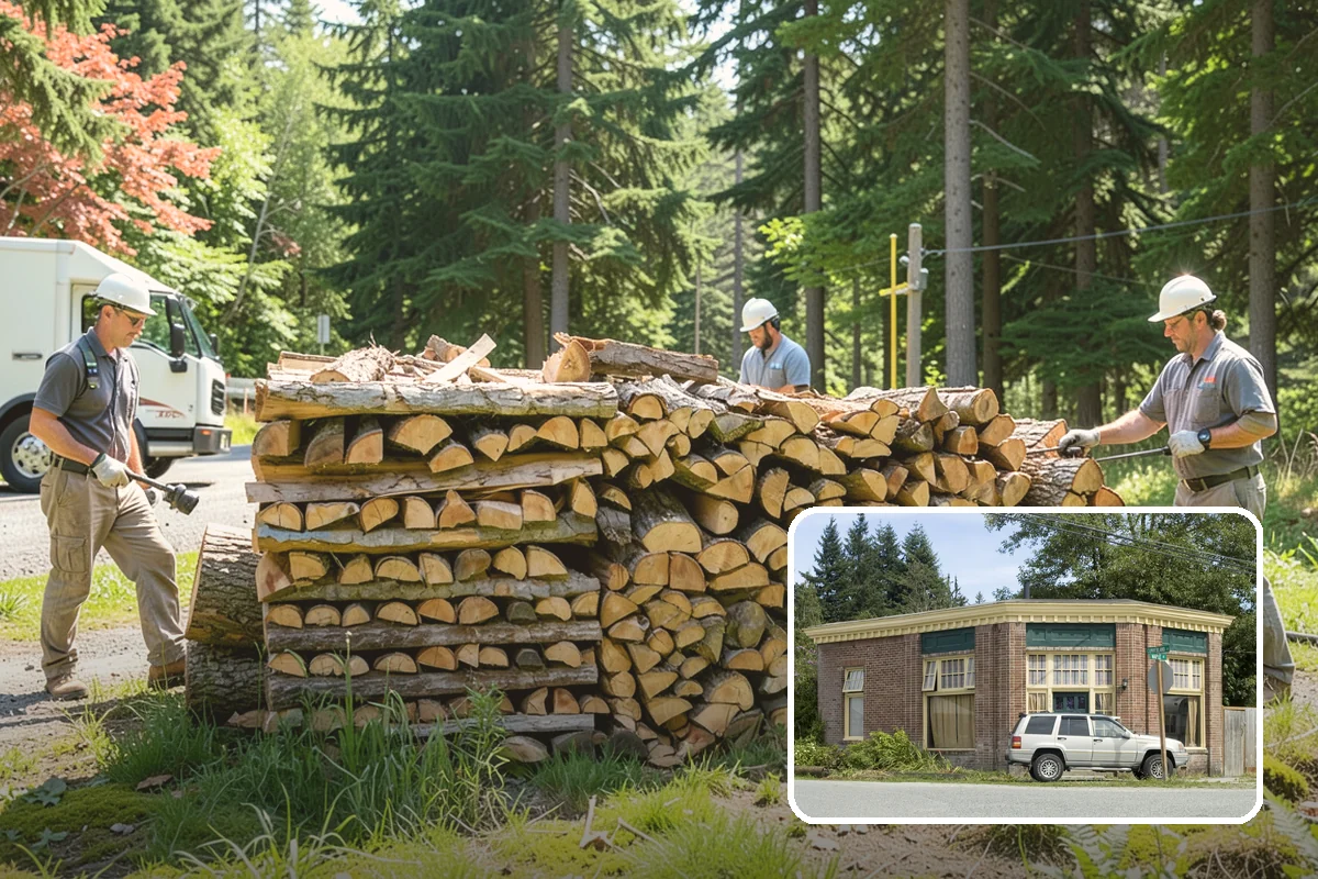 Log Splitting in Hamilton, Skagit County, WA - Fast splitting with professional equipment