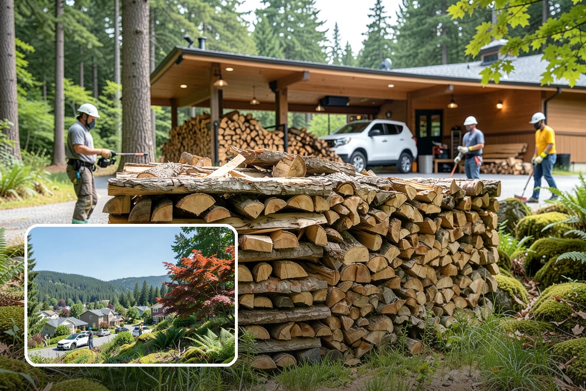 Log Splitting in Index, Snohomish County, WA - Fast splitting with professional equipment