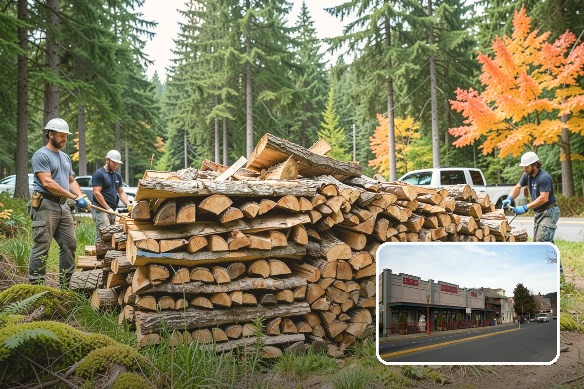 Log Splitting in Issaquah, King County, WA - Fast splitting with professional equipment