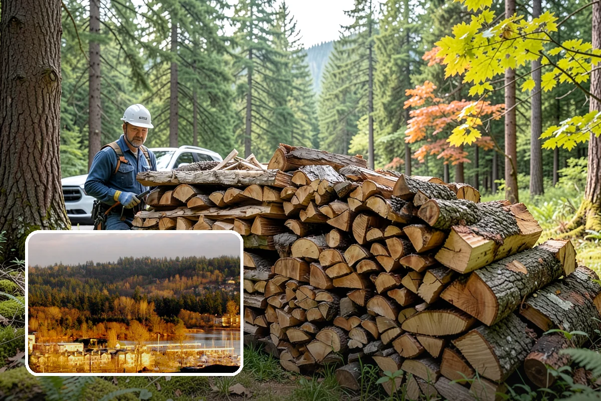 Log Splitting in Kenmore, King County, WA - Fast splitting with professional equipment