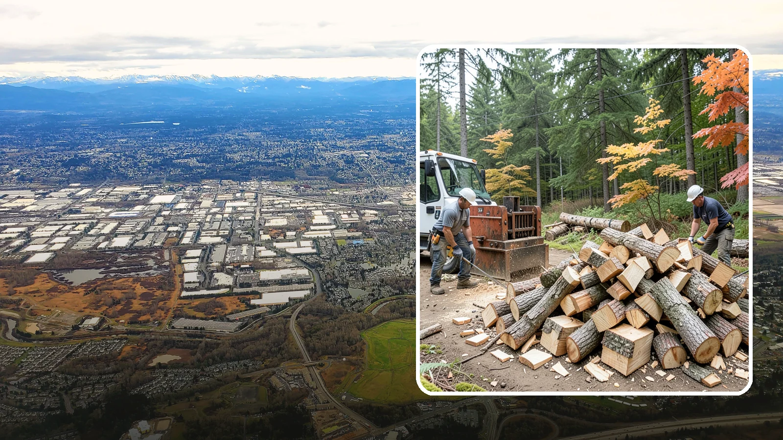 Log Splitting in Kent, King County, WA - We split logs and rounds into finished firewood sized for your stove or fire pit.